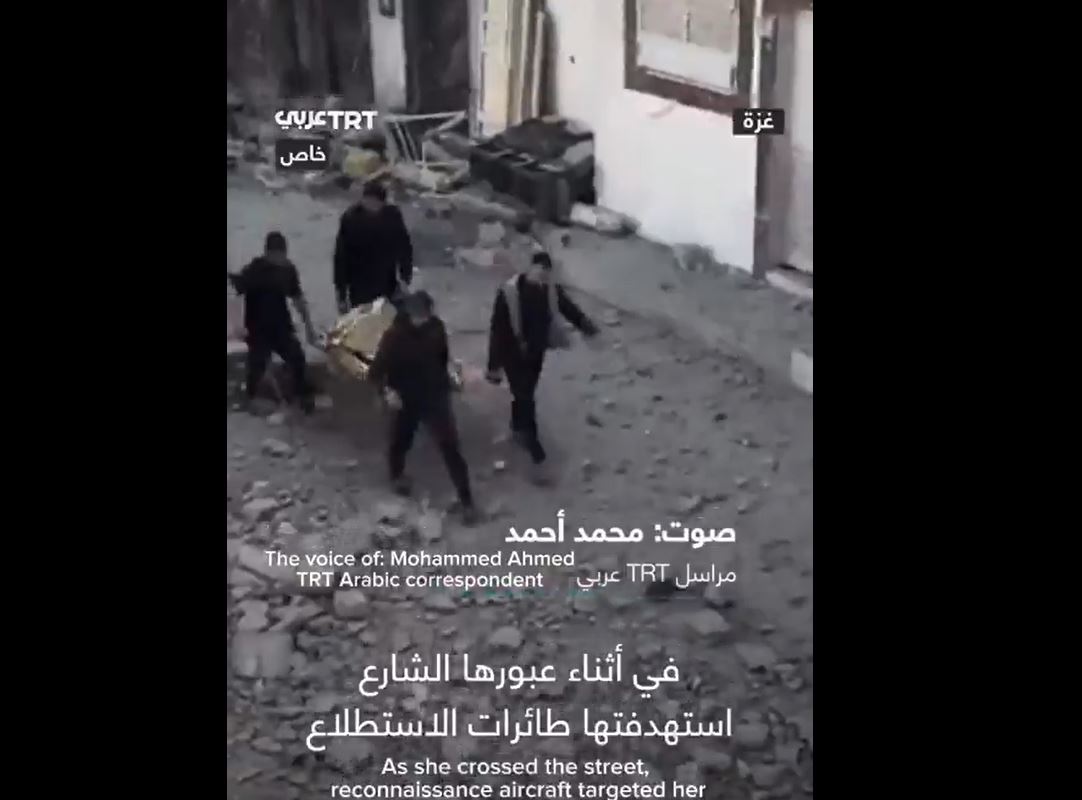 Video: Palestinian mother martyred in Israeli airstrike after risked her life to save her injured son in northern Gaza