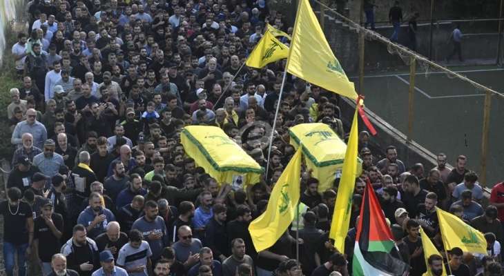 فيديو | حزب الله وجمهور المقاومة يشيعون كوكبة من الشهداء في بلدة نبي شيت