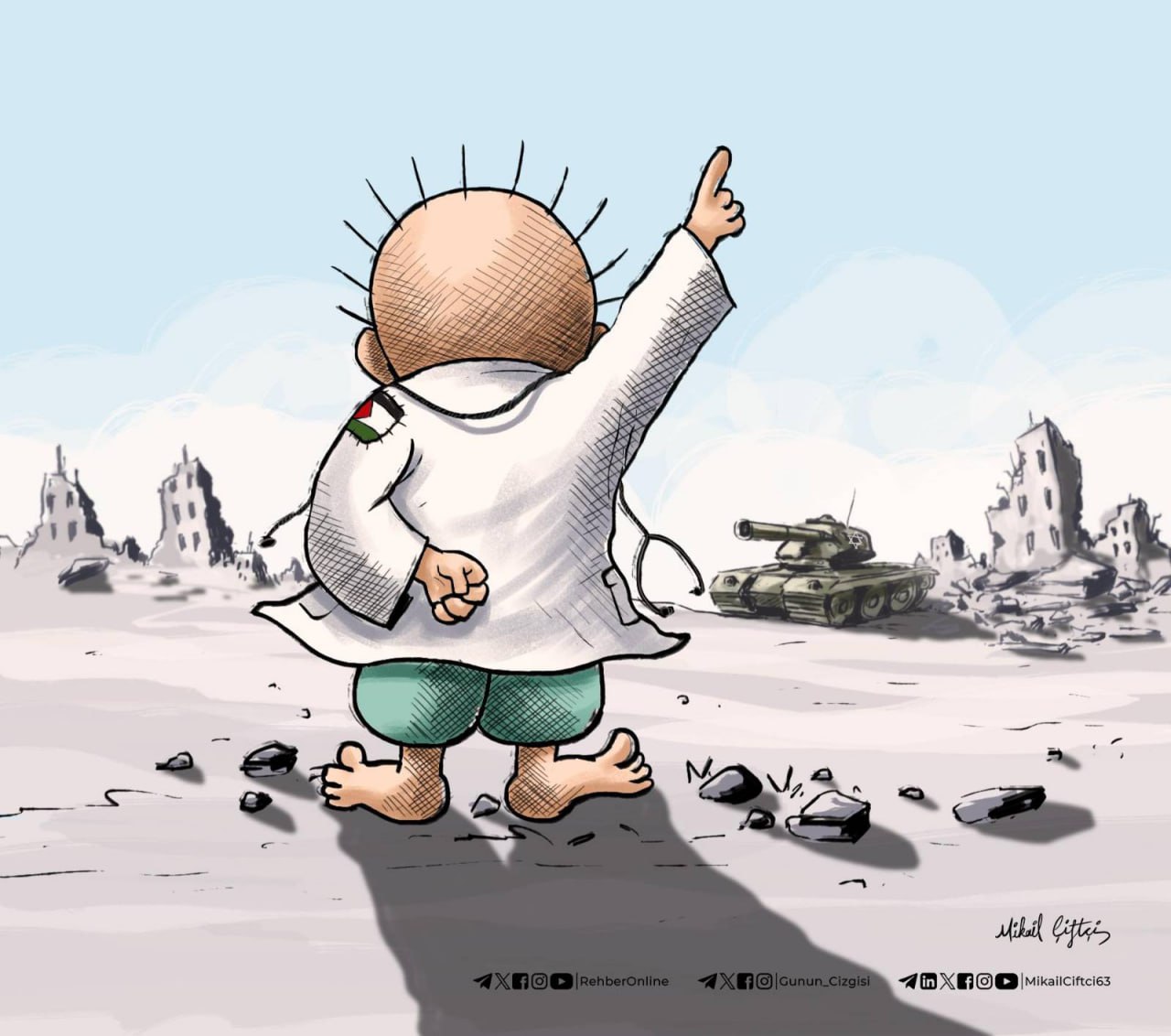 کاریکاتیر / الدكتور حسام أبو صفية مقارنة بشخصية خندلة