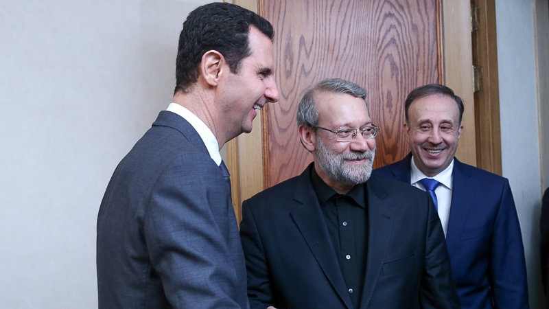 Ҷузъиёте аз дидори Алии Лориҷонӣ бо раиси ҷумҳури Сурия