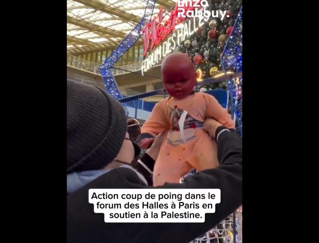 Video: Pro-Palestinian activists escalate solidarity action in Paris, France and denounce Israeli genocide in Gaza