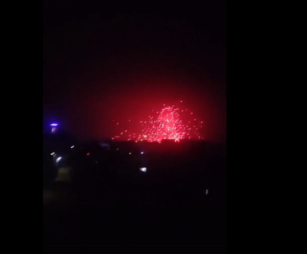 Video: Massive Israeli airstrikes targeted several locations near Daraa, southern Syria, last night