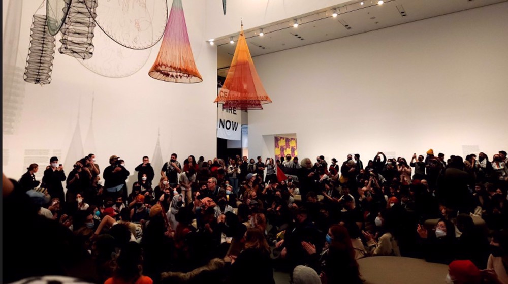 Video: Hundreds protest against Israeli war on Gaza inside New York’s Museum of Modern Art