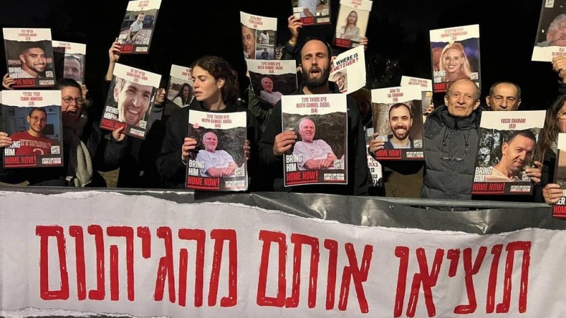 Demonstran Zionis Unjuk Rasa di Depan Kediaman Netanyahu​
