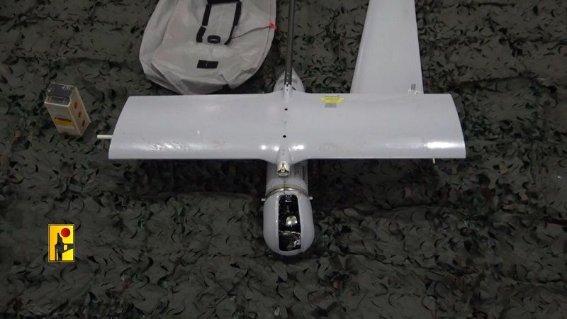 فيديو | مشاهد طائرة الإستطلاع التابعة لجيش العدو الإسرائيلي التي سيطر عليها حزب الله