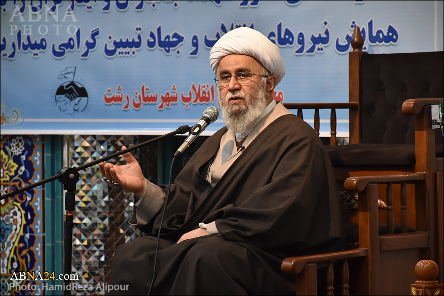آية الله رمضاني يلقي كلمة بمناسبة "عشرة الفجر" المباركة في رشت