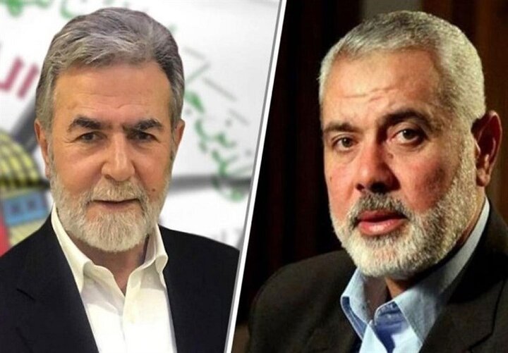 هنية والنخالة يستعرضان التطورات الميدانية والسياسية التي تمر بها الساحة الفلسطينية