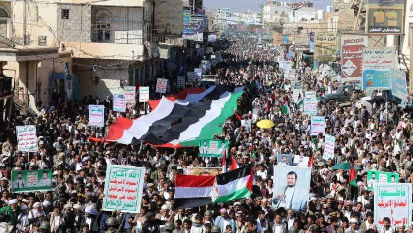 Yemenis hold Pro-Palestinian rally in Sana'a