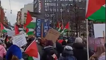 فيديو | مسيرة حاشدة في هلسنكي للمطالبة بوقف حرب الإبادة الجماعية في قطاع غزة