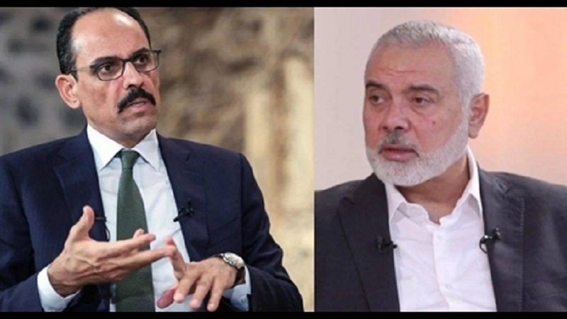 L'incontro del capo dell'Organizzazione turca per la sicurezza con Ismail Haniyeh