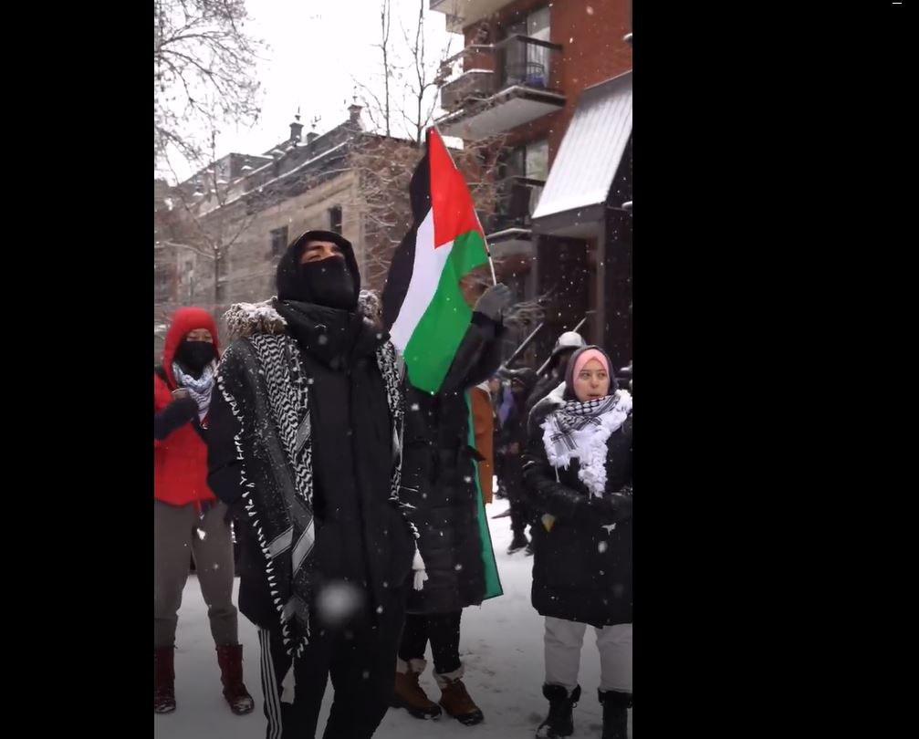 فيديو | نشطاء داعمون لفلسطين يطالبون الوزيرة الخارجية في "مونتريال" الكندية بإنهاء الدعم للإحتلال 