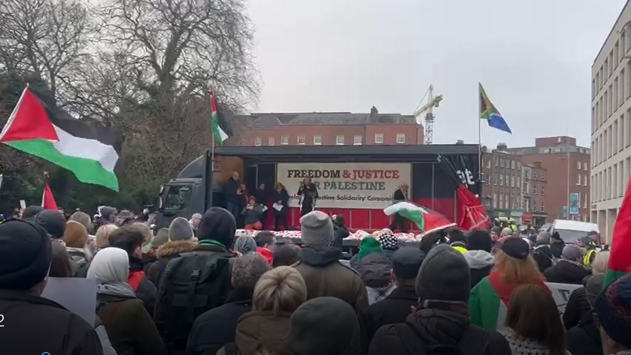 Video: National demonstration for Palestine, the biggest ever in Dublin, Ireland 