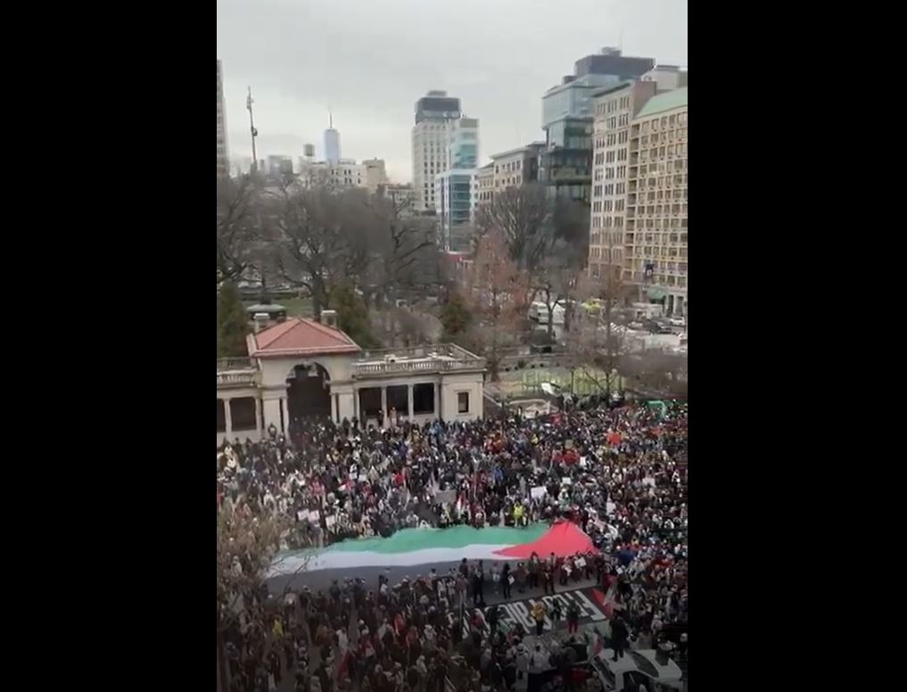 Video: Protesters expressing support for Palestine and Gaza in Union Square, Manhattan