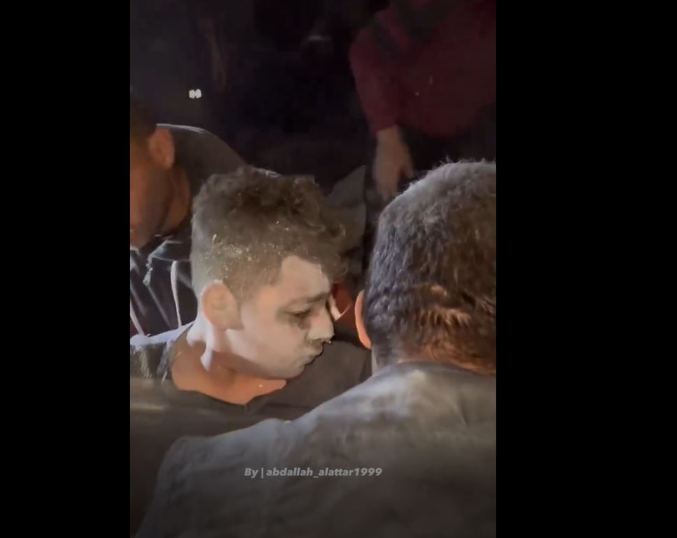 Video: A child pulled out alive from rubble last night in Gaza