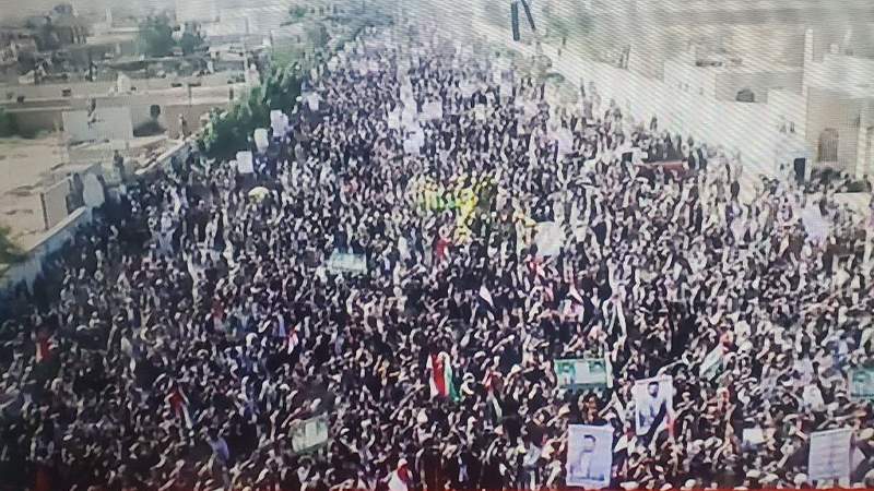 Jutaan Rakyat Yaman Gelar Demonstrasi Anti-AS dan Mendukung Palestina di Yaman utara