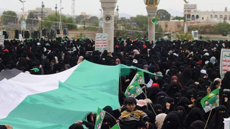 مسيرات إحياء اليوم العالمي للمرأة المسلمة ونصرة لطوفان الأقصى في المدن اليمنية