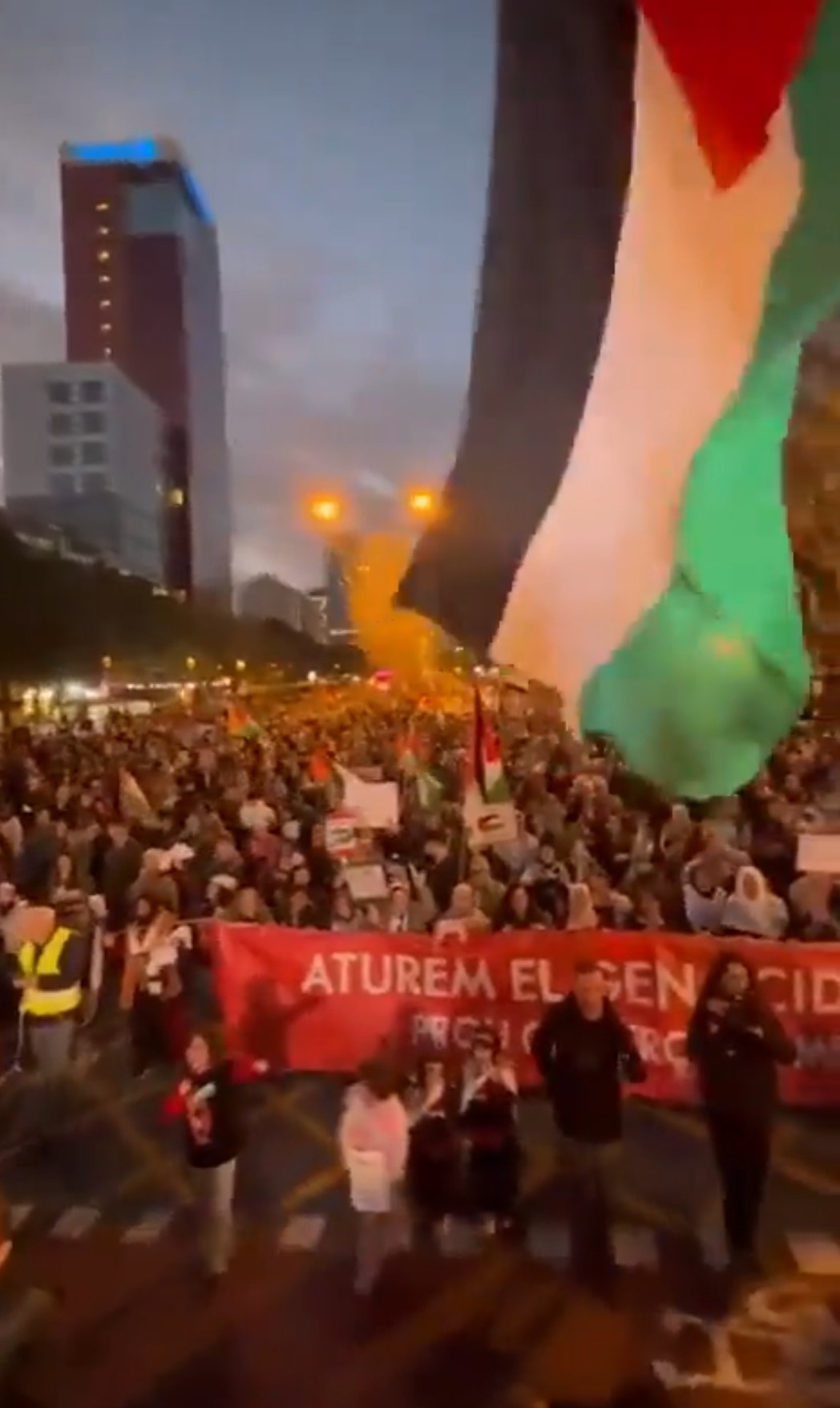 Propalestinske demonstracije u Barceloni (video)