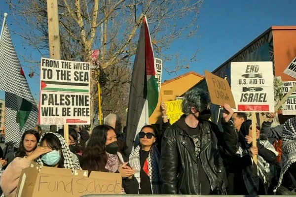 Protesters interrupt US VP Harris speech in California: ‘End US aid to Israel’