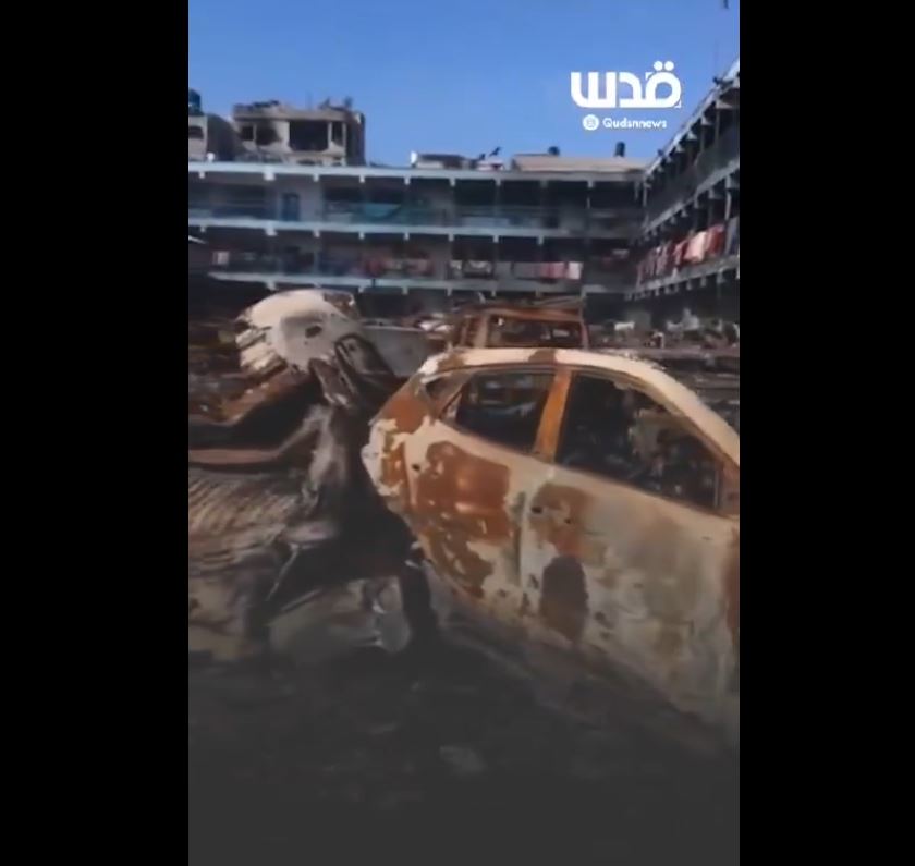 Video: Zionist army destroyed Khalifa Bin Zayed School in Beit Lahia, northern Gaza