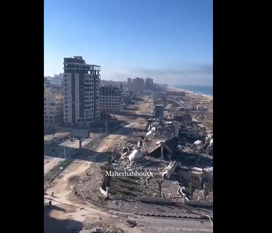 Video: Zionist's attack on western Gaza left massive destruction in harbour and beach road