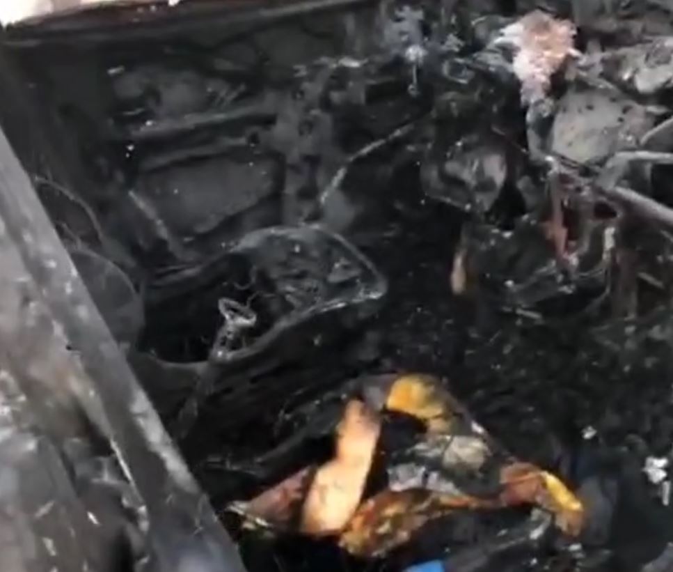 Video: Car of Hezbollah martyr commander "Wissam Hassan Tawil" after targeted by Zionist drone