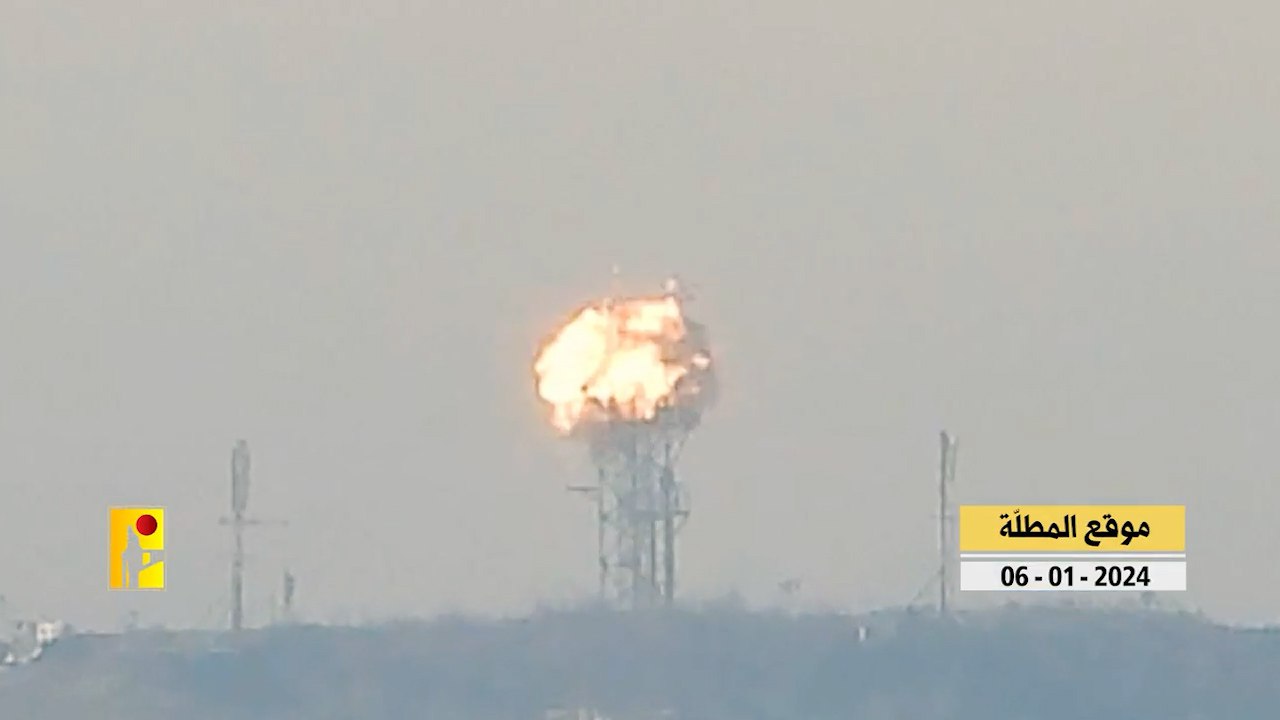 Scenes of Hezbollah operation targeting al-Muttalah site, positions of Zionist enemy 