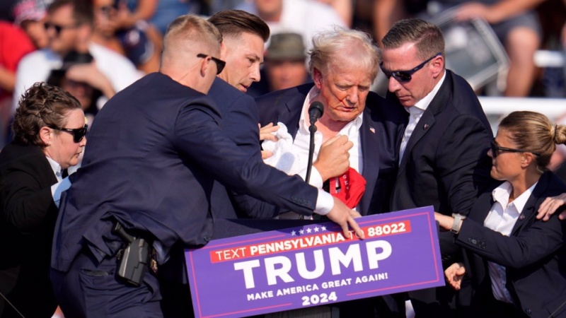Trump ajeruhiwa kwa risasi mkutanoni Pennsylvania; asema yupo salama