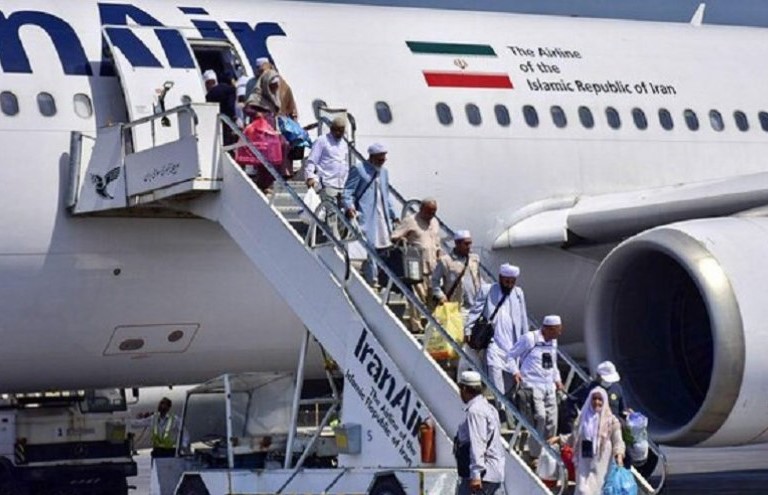 جميع الحجاج الايرانيين يعودون الى ارض الوطن