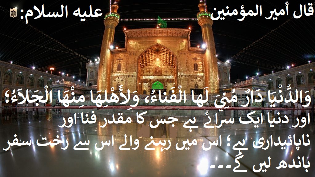 دنیا کے بارے میں امیرالمؤمنین علیہ السلام کی چالیس حدیثیں