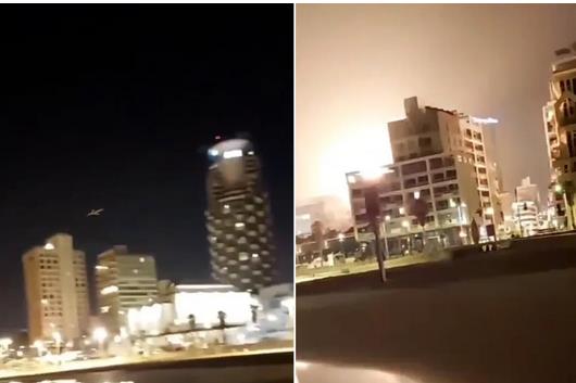 فيديو | لحظة انفجار مسيّرة يمنية في وسط تل أبيب