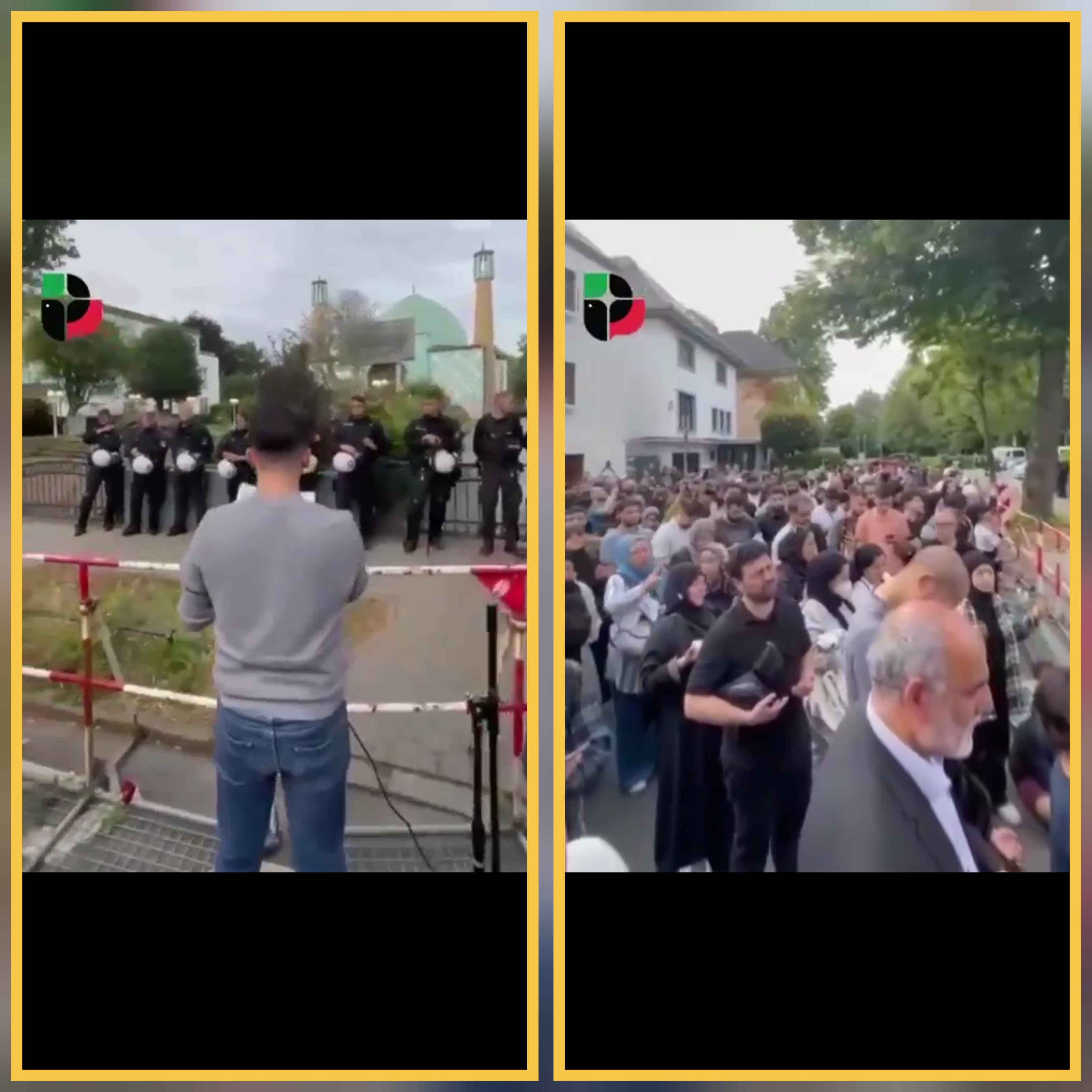 Шиәләр Алман режиминин бағладығы Имам Әли (ә) Мәсҹиди өнүндә Кумејл Дуасыны охудулар / Видео 
