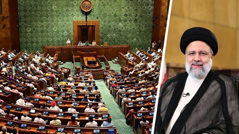 Il Parlamento indiano rende omaggio al Presidente e al ministro degli Esteri dell’Iran