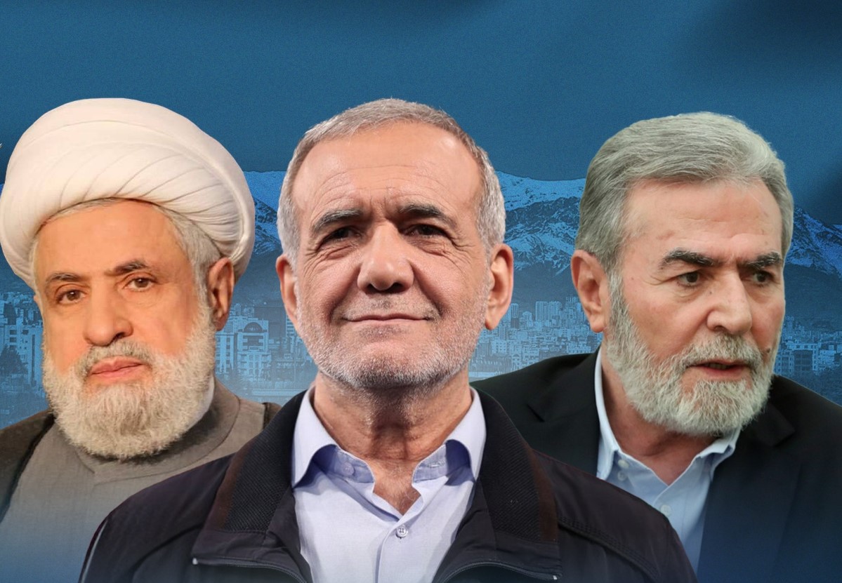 بزشكيان للنخالة والشيخ قاسم: دعم محور المقاومة واجب شرعي لدى إيران