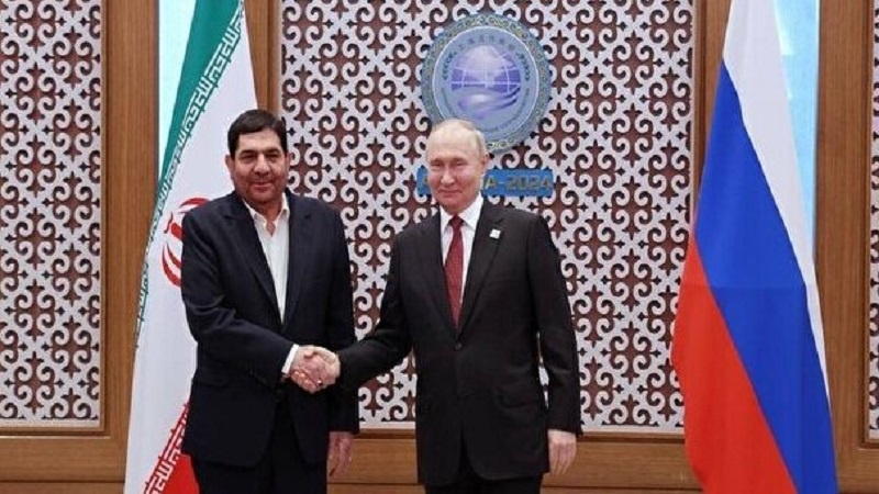 Сарпарасти раёсатҷумҳурии Эрон дар дидор бо Путин: Равобити Эрон ва Русия якҷонибагароиро ба чолиш кашидааст