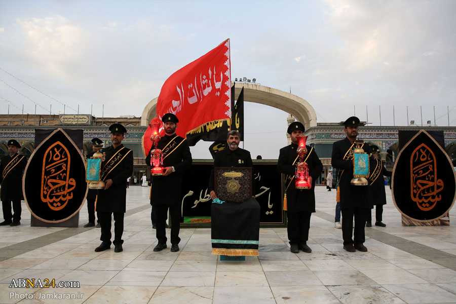 Photos: Raising of Muharram mourning flag over dome of Jamkaran Mosque in Qom, Iran