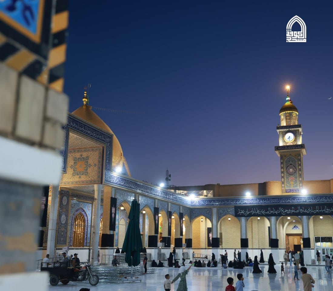 Photos: Kufa mosque covered in black on eve of martyrdom anniversary of Hazrat Muslim ibn Aqil