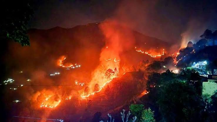 उत्तराखंड , जंगलों में फिर भड़की आग, अब तक 10 की मौत