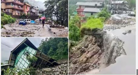 सिक्किम में बारिश से भारी तबाही, 6 की मौत, 1200 से अधिक पर्यटक फंसे