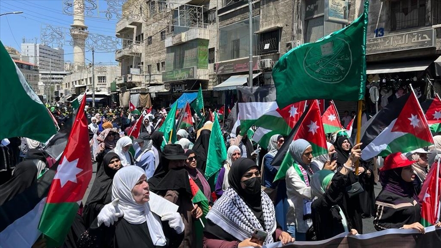 Vîdeoya xwenîşandanên dijî siyonîst li Urdunê piştî nimêja Cejna Qurbanê