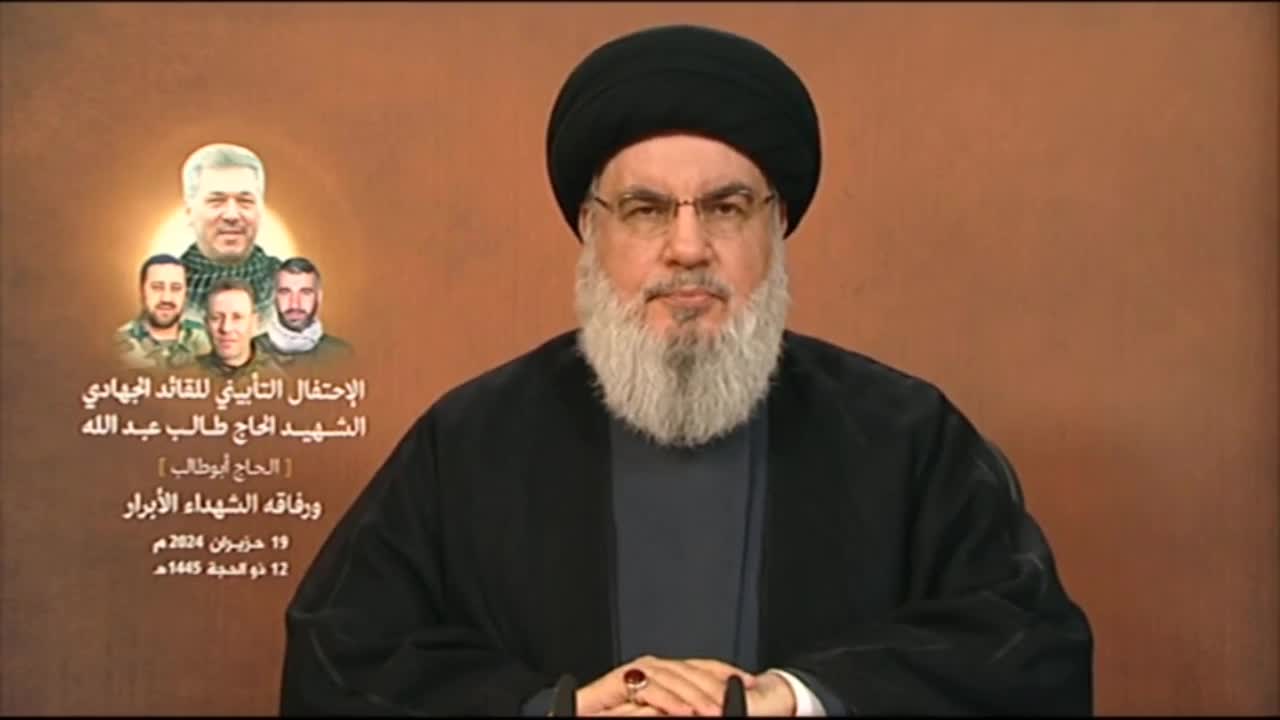  السيد نصرالله: على العدو أن ينتظرنا جواً وبراً وبحراً ونحذر قبرص من فتح مرافقها للحرب على لبنان