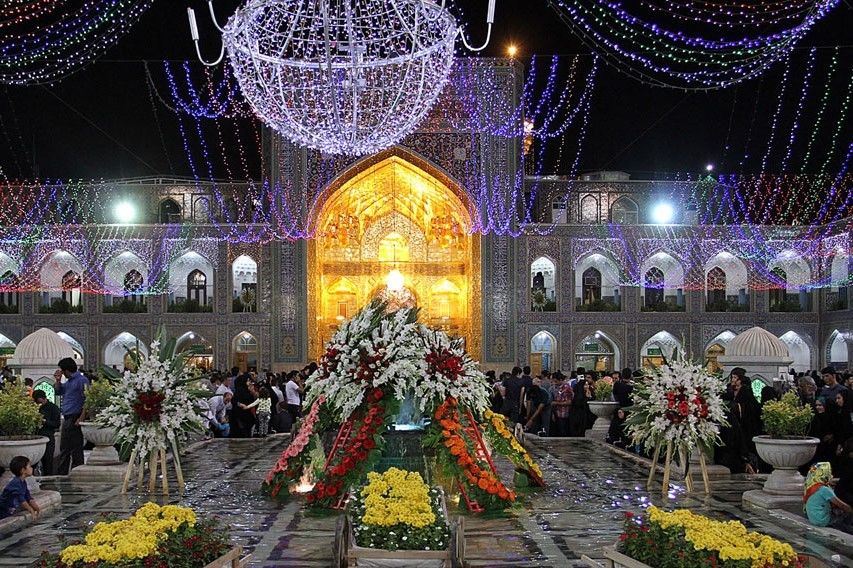 Imam Reza's Holy Shrine illuminated for Ghadir celebrations