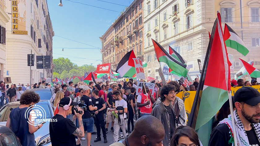 Italians hold anti-government demonstrations in support of Gaza
