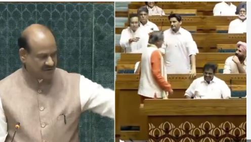 पार्लियामेंट में जय संविधान के नारे पर बवाल, स्पीकर ने लगाई कांग्रेस सांसद को फटकार