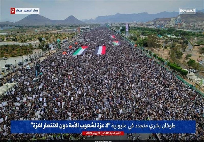  مسيرات مليونية تجوب شوارع صنعاء نصرة لغزة