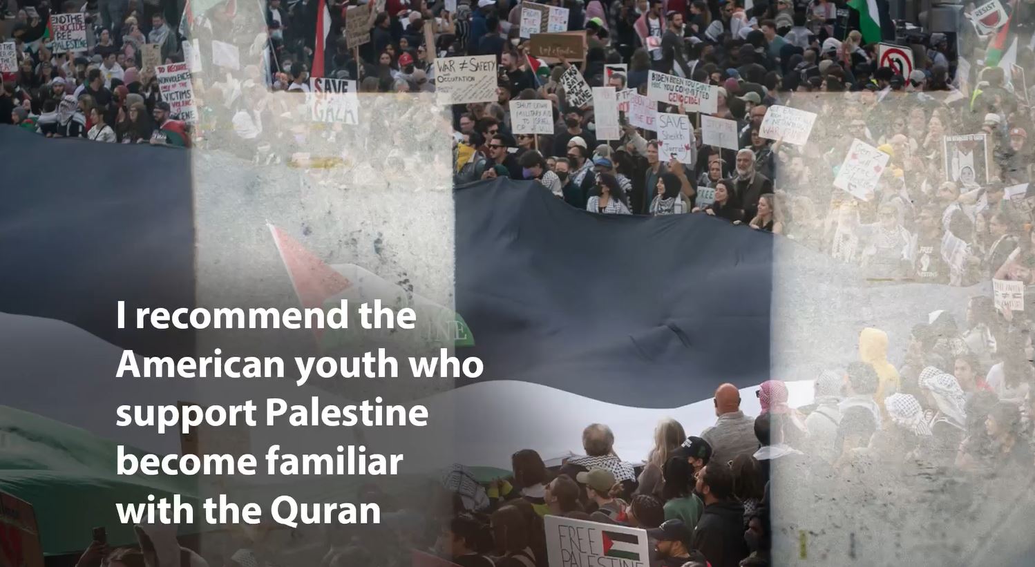 Video: I recommend American youth who support Palestine become familiar with Quran - Imam Khamenei