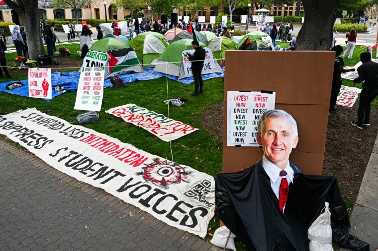 Pro-Palestinian protesters arrested at Stanford University