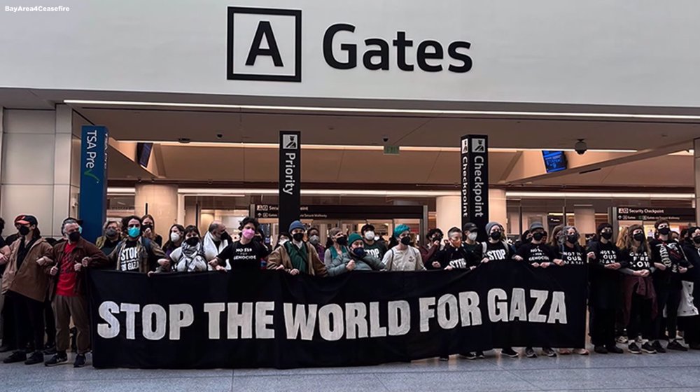 Video: Protesters block San Francisco airport, demand permanent ceasefire in Gaza