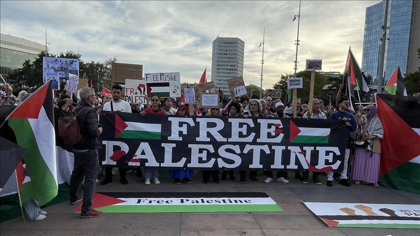 People stage pro-Palestinian rally in Switzerland