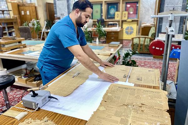 ترميم نحو (100) عدد من صحيفة المجتمع الكربلائية