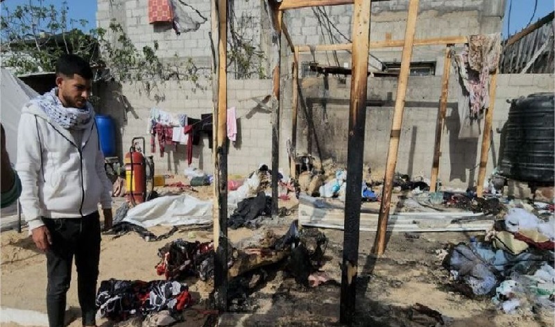 غزہ: بے گھرافراد کے خیموں پر اسرائیلی بمباری میں 12 خواتین، بچے شہید